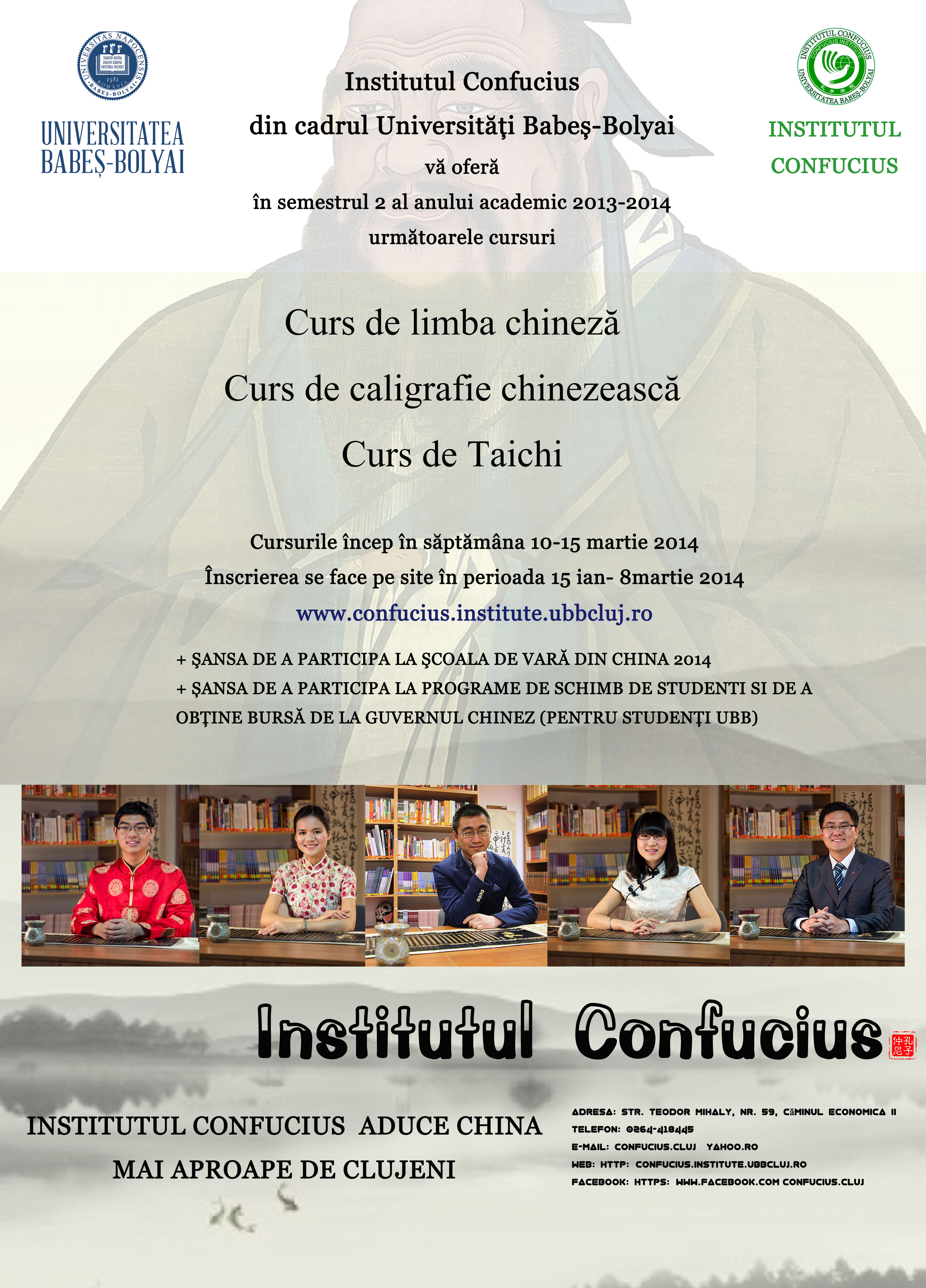 Cursuri de limba chineza, de caligrafie si de Taichi la UBB, Cluj-Napoca