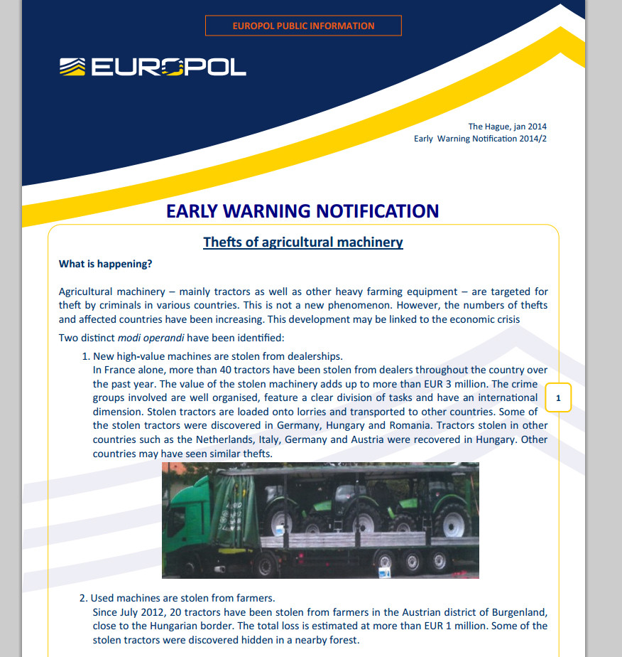 europol tractoare