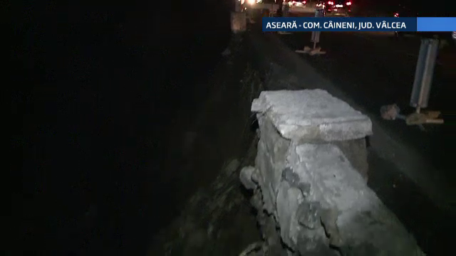 Circulatie restrictionata pe Valea Oltului. Un parapet s-a prabusit din cauza precipitatiilor si a dezghetului