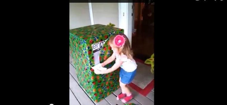 O fetita in varsta de trei ani din SUA a primit un cadou inedit. Ce se afla in cutia primita