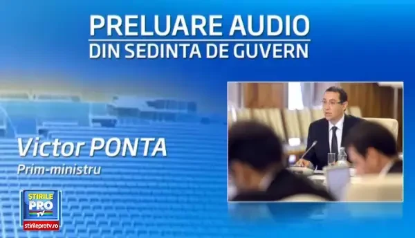 Inregistrare audio din sedinta de Guvern. Declaratiile lui Victor Ponta