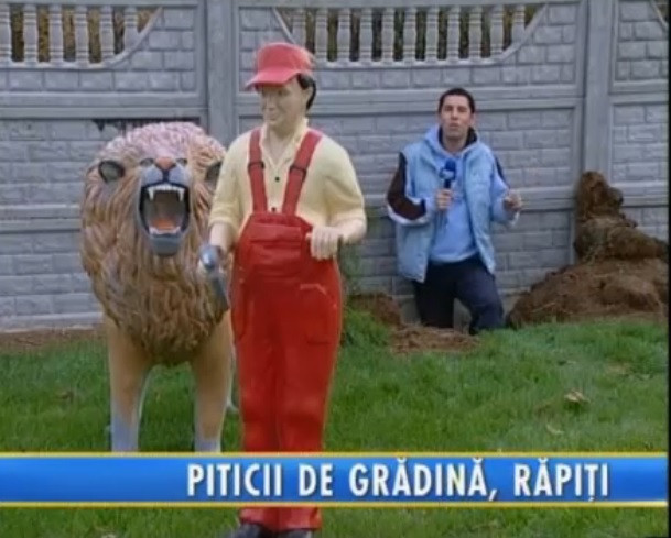 Un furt neobisnut la Potigrafu: 20 de pitici de gradina au disparut. Martorii nu spun nimic, iar cainele nu a latrat deloc