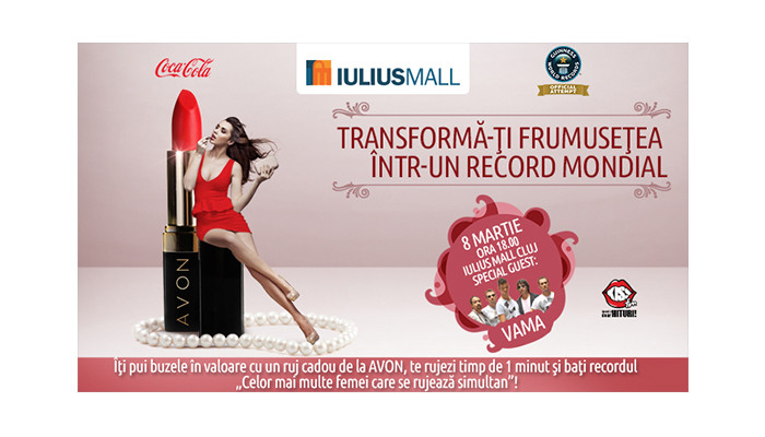 (P) De Ziua Femeii, vino la IULIUS MALL CLUJ sa iti transformi frumusetea intr-un record mondial