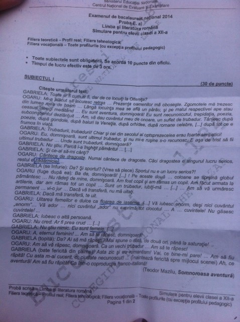 subiecte simulare real clasa 12