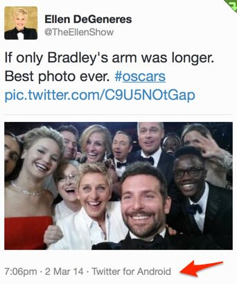 Pe scena, urmarita de 40 de milioane de americani, Ellen DeGeneres s-a pozat cu un Samsung. In culise, a folosit un iPhone