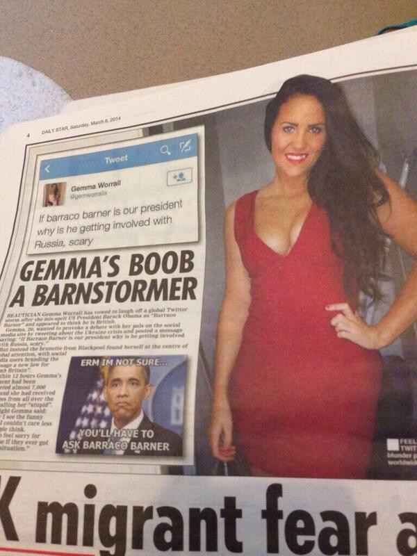 Tanara, ridiculizata pe Twitter dupa mesajul:"Barraco barner este presedintele Marii Britanii"