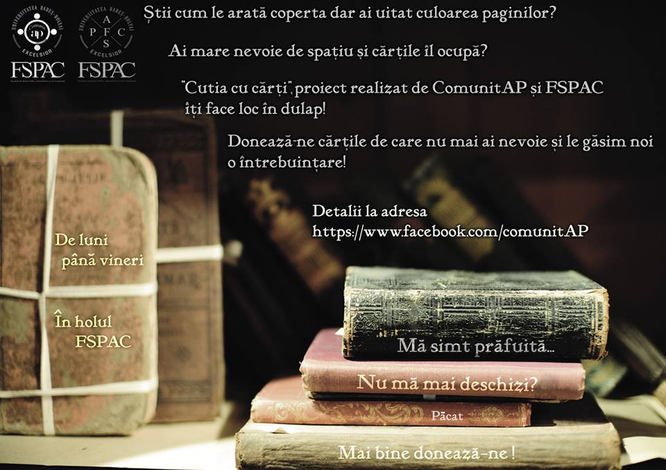 Cititul, promovat de studentii UBB. „Cutia cu carti”, in premiera la Cluj-Napoca