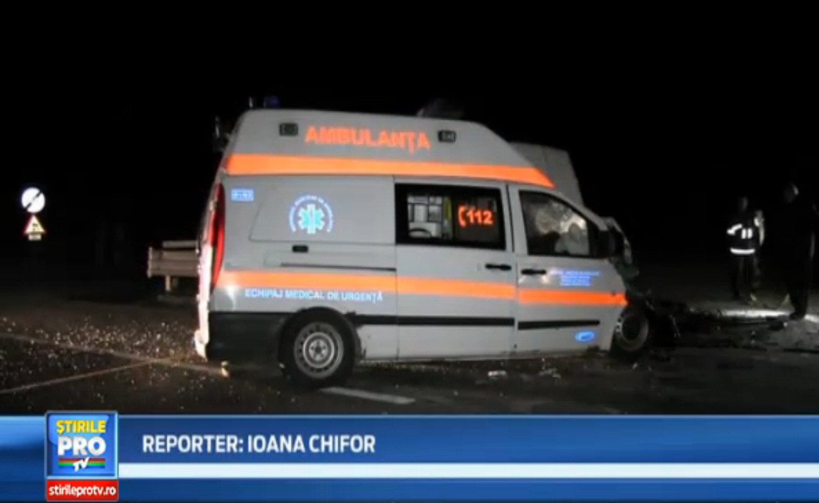 Impact violent aseara pe drumul national 1 C, la iesirea din Dej