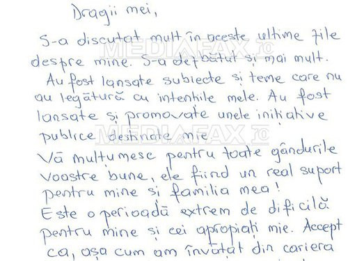 Scrisoare Gica Popescu