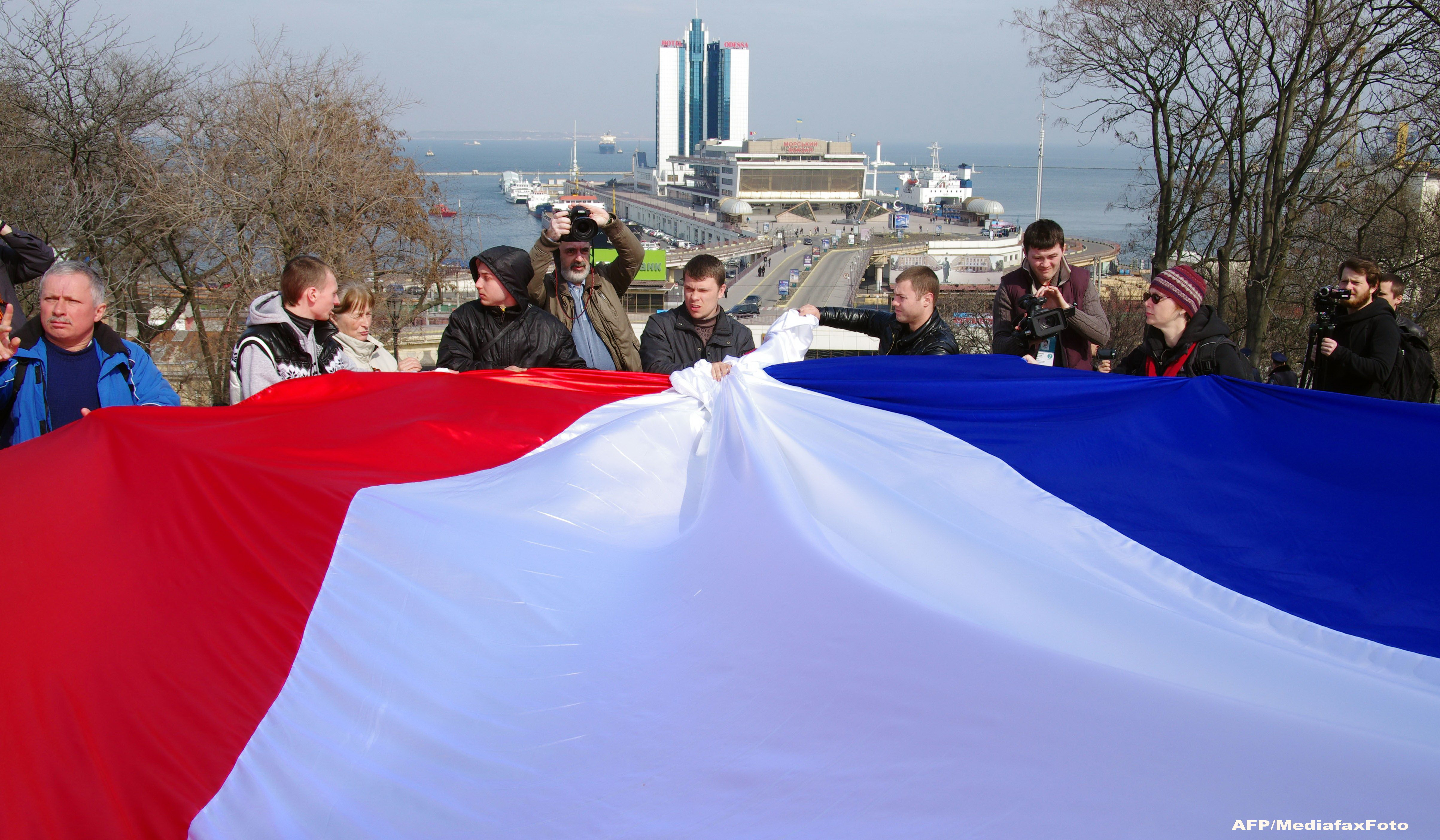Drapelul Rusiei in Crimeea