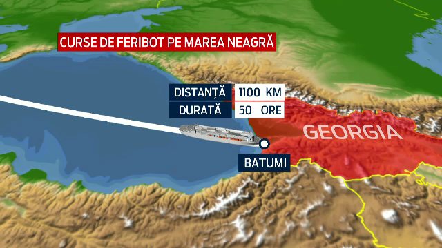 Romania vrea sa reia cursele de feribot pana in Georgia. Planul prin care Guvernul vrea sa aduca pe mare gaze din Azerbaidjan