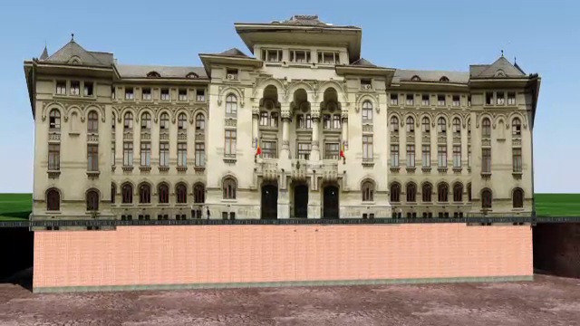 ANIMATIE GRAFICA. Primaria Capitalei, consolidata printr-o metoda care o face rezistenta la un seism cu magnitudinea de 9,6