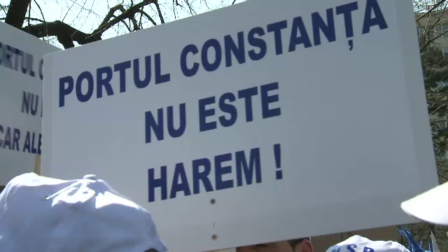 Protest al sindicatelor portuare