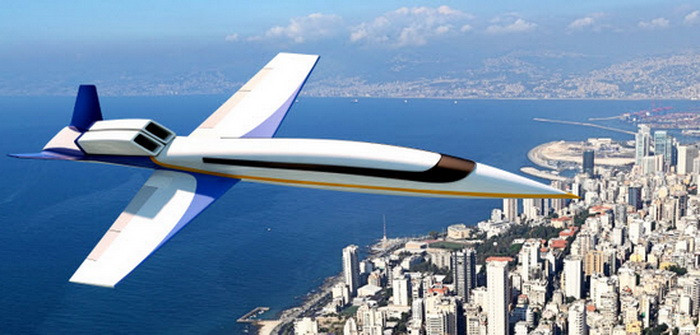 Avionul supersonic ar putea fi lansat in 4 ani. Zboara de 2 ori mai repede decat orice aeronava si nu are ferestre. FOTO