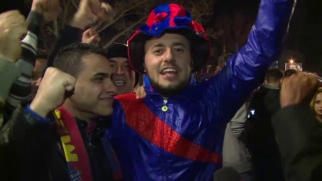 STEAUA - DINAMO, 5-2. Cum au sarbatorit stelistii victoria de pe National Arena. 13 suporteri au ajuns la politie