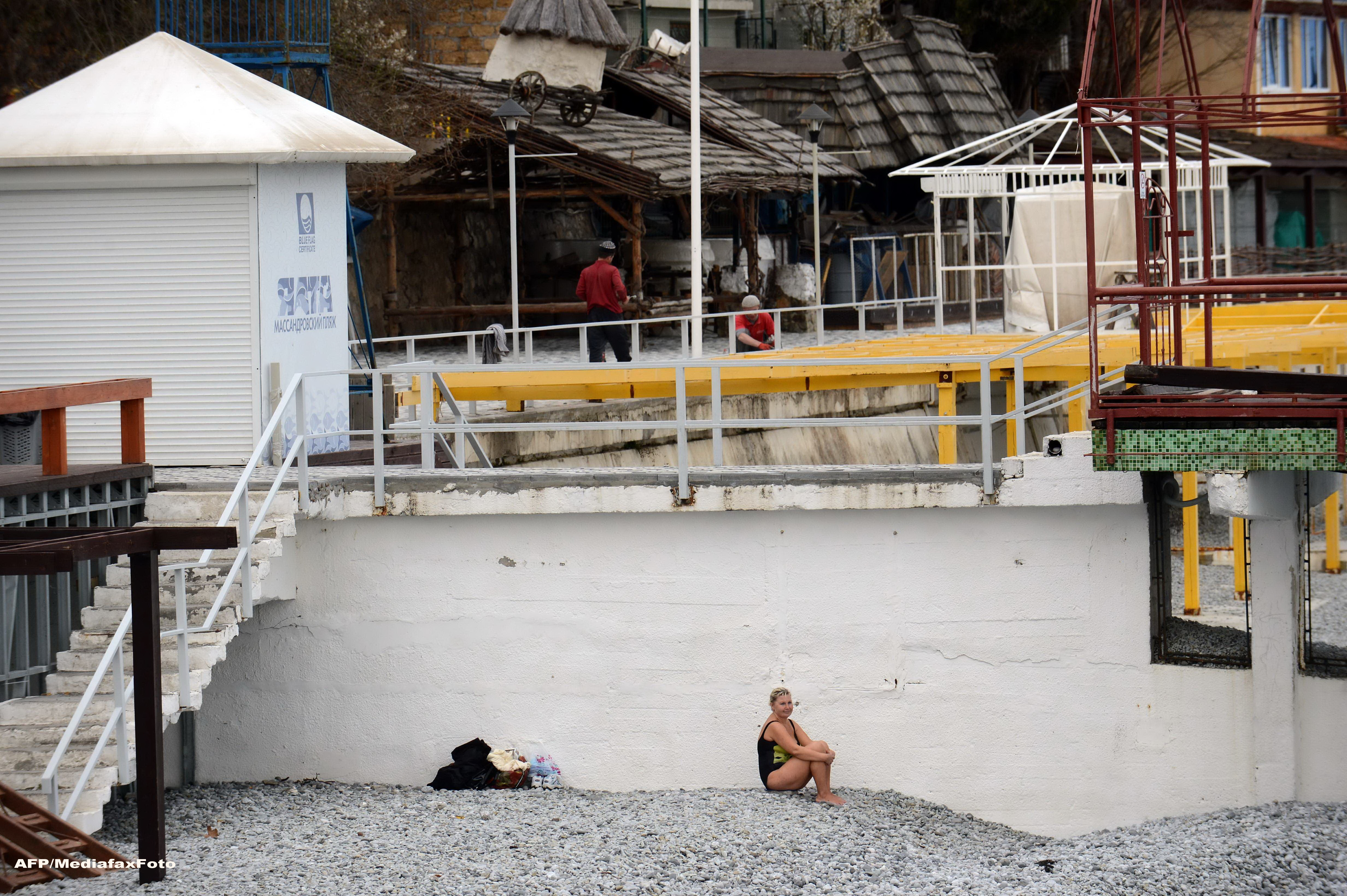 Plaja din Yalta, Crimeea