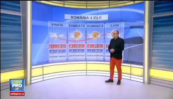 Ploile cuprind vineri cea mai mare parte a tarii. Prognoza meteo pana luni