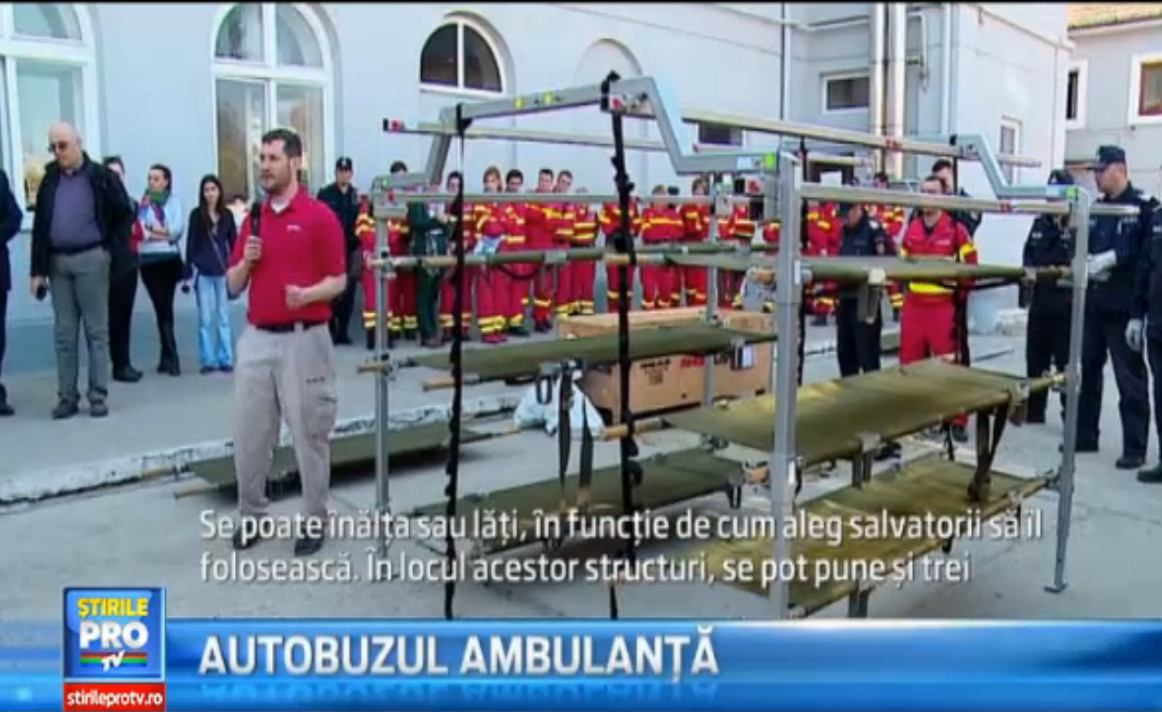 Un sistem pentru evacuare in masa, unic in lume a ajuns in Romania la Targu Mures