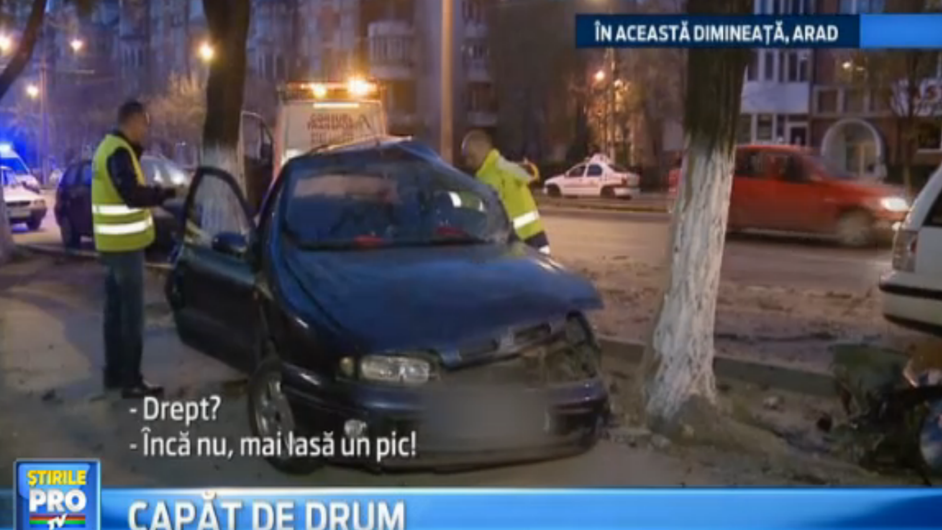 Sfarsit tragic pentru un barbat din Arad. A murit dupa ce s-a izbit cu masina de un copac