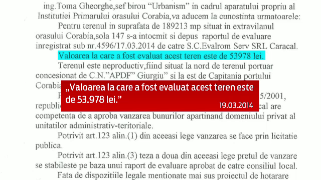 Vanzare suspecta in Corabia