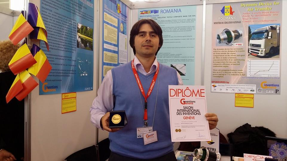 Romanul Corneliu Birtok-Baneasa a castigat medalia de aur si premiul special din Hong Kong la Salonul de Inventii Geneva