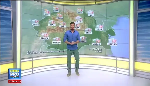 COD GALBEN de vant puternic si ploi pana duminica la pranz. Vremea rea cuprinde aproape intreaga tara