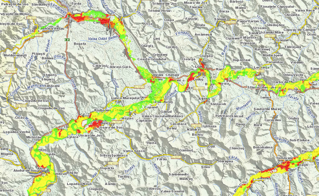 Mures risc inundatii