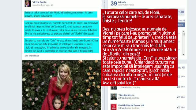 Politicienii romani si-au aruncat ironii chiar si printre urarile de "La multi ani!". Mesajul transmis de Ponta lui Antonescu