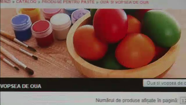 Masa de Paste, cumparata din varful patului. Magazinele online livreaza pana si oua rosii si asteapta cresteri la vanzari