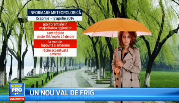 Ploi torentiale si temperaturi reci in Saptamana Patimilor. Prognoza pentru urmatoarele zile