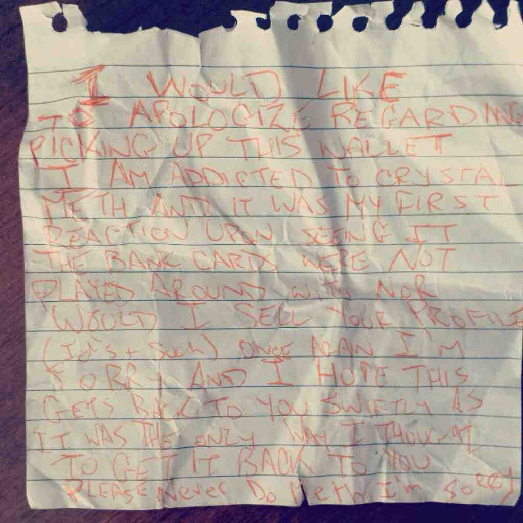 A fost copesit de remuscari. Mesajul unui dependent de droguri pentru femeia careia i-a furat poseta