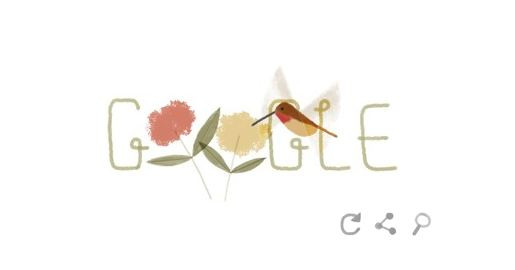 PASAREA COLIBRI, GANDACUL DE BALEGAR, MEDUZA, PESTELE BALON si CAMELEONUL sarbatorite de GOOGLE de ZIUA PAMANTULUI 2014