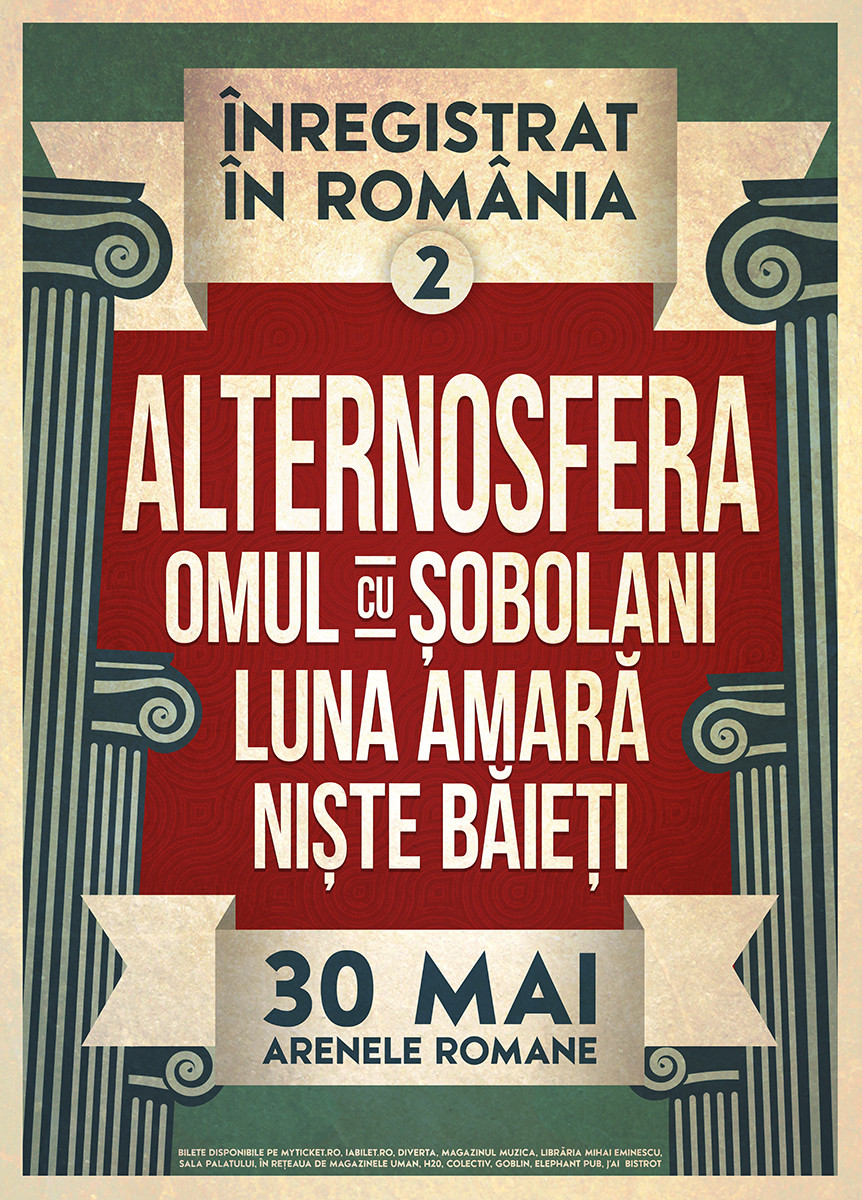 "Inregistrat in Romania". Concert Alternosfera, Omul cu Sobolani, Luna Amara si Niste Baieti