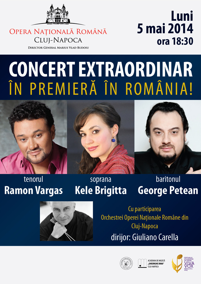 Al treilea tenor al lumii, in premiera, la Opera Nationala Romana din Cluj-Napoca