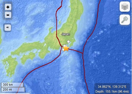 Cutremur cu magnitudinea de 6,2 inregistrat luni dimineata, in estul Japoniei. 11 persoane au fost ranite