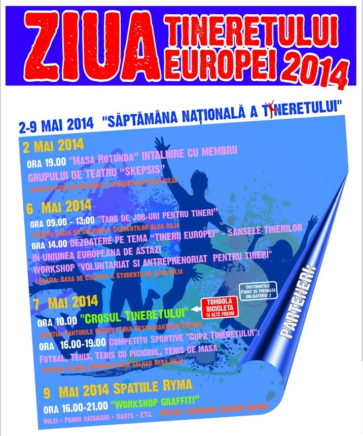 Ziua tineretului 2014. Alba Iulia gazduieste o serie de workshop-uri, evenimente sportive si culturale dedicate tinerilor