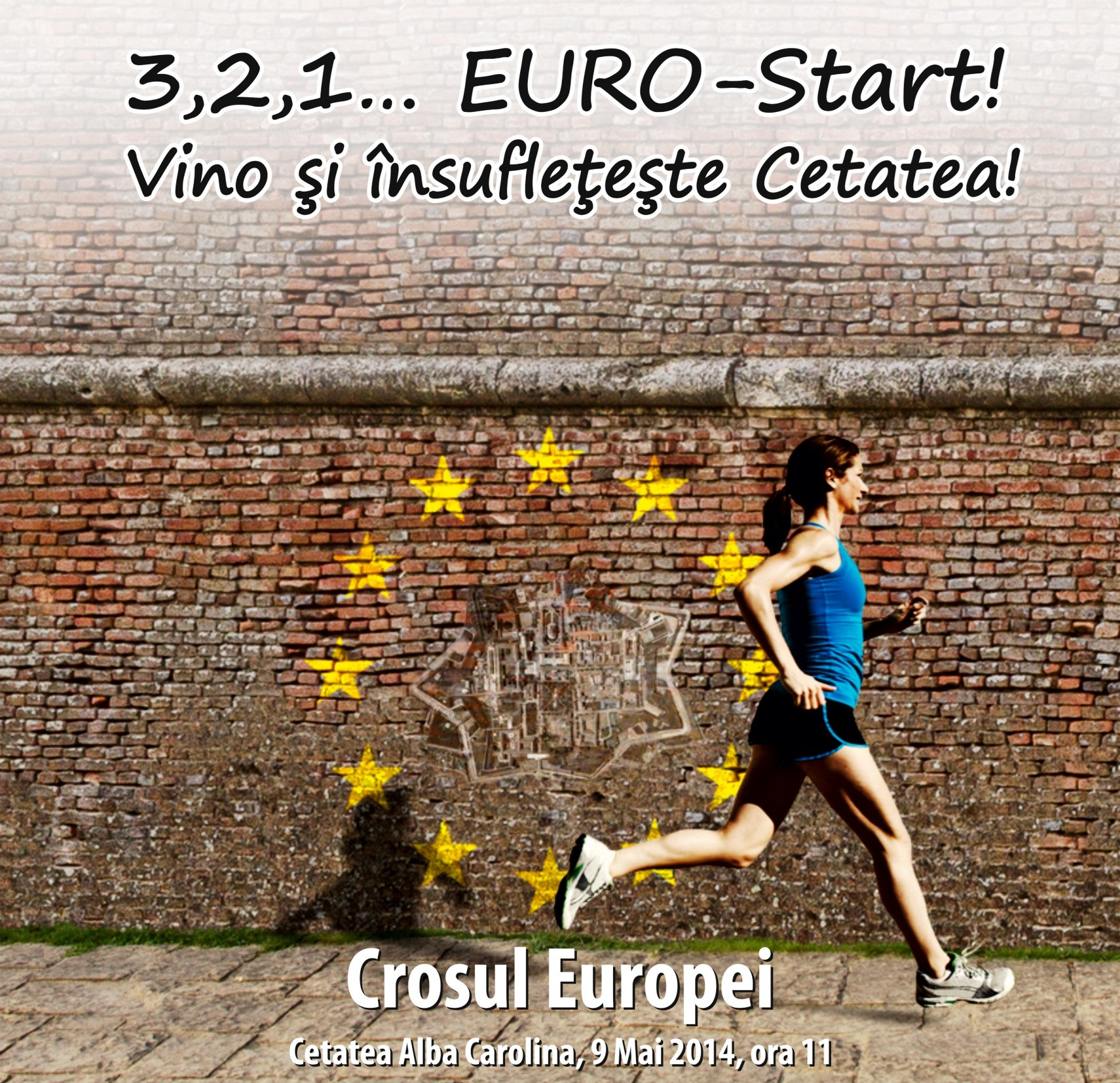 Cros de Ziua Europei. La Alba Iulia istoria se imbina cu miscarea