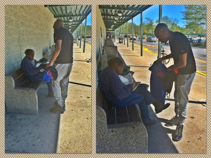 Pentru a doua oara, un om al strazii a predat politiei un portofel cu bani. Reactia sa dupa ce americanii au vrut sa-l ajute