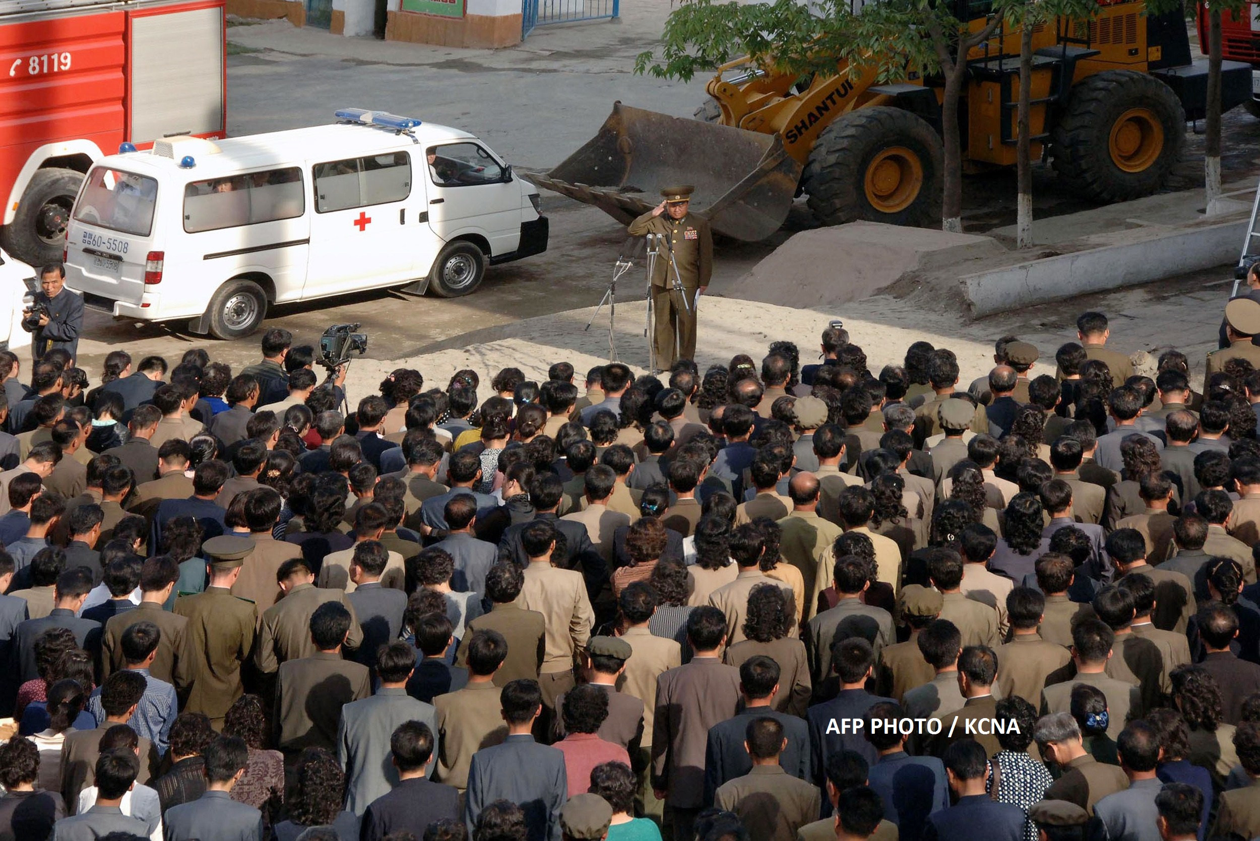 O constructie neterminata s-a prabusit la in Coreea de Nord. 100 de familii locuiau in cladire