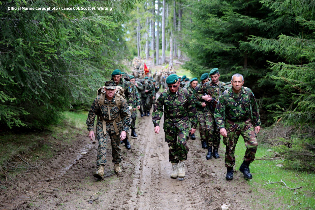 "Easy, easy. Hai ca mierje". Cum le dau lectii vanatorii nostri de munte vestitilor puscasi marini americani. VIDEO