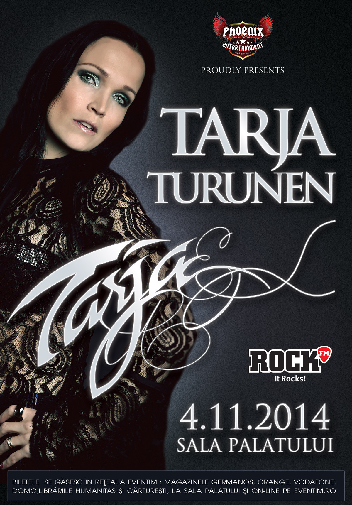 Concert Tarja, regina rock-ului simfonic, la Sala Palatului, pe 4 noiembrie