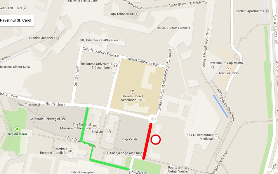 Trafic restrictionat in Cetatea Alba Carolina