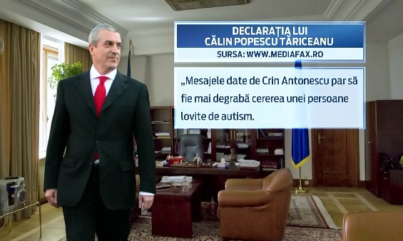 Ce risca Tariceanu dupa ce l-a facut "autist" pe Antonescu. "Am vrut sa dau o imagine mai plastica a comportamentului sau"