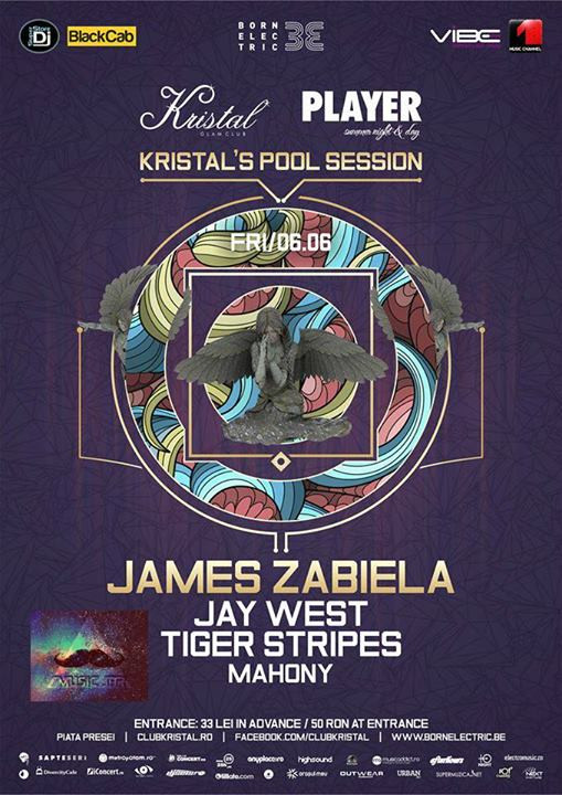 Kristal's Pool Session - James Zabiela, Jay West, Tiger Stripes - Piscina - The Player