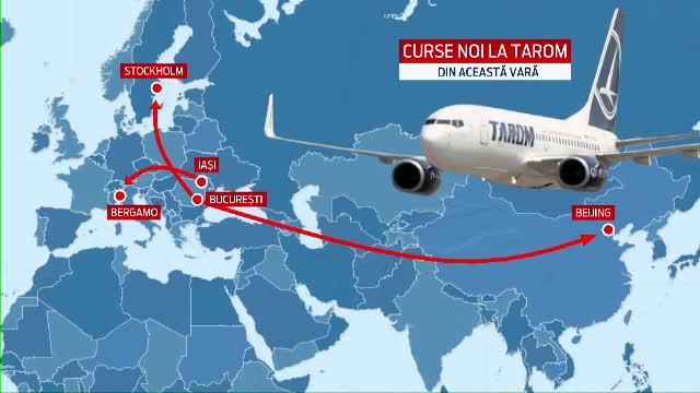 Zborurile TAROM spre China, amanate pentru luna august. Cat va costa un bilet pentru un drum Bucuresti - Beijing