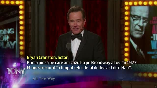 Gala Premiilor Tony 2014. Bryan Cranston a plecat cu premiul pentru cel mai bun actor in anul sau de debut pe Broadway