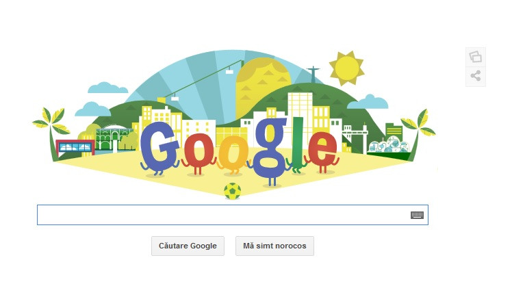 Campionatul Mondial de Fotbal 2014. Google sarbatoreste inceperea campionatului printr-un doodle