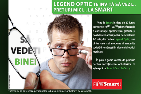(P) Consultatii optometrice gratuite pentru clienti la Smart Cash&Carry Timisoara