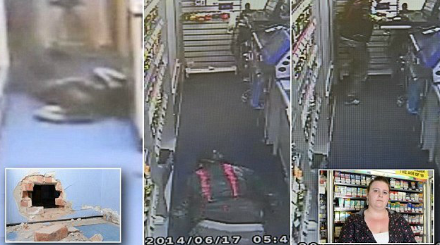 Jaf ciudat in Marea Britanie. Un hot a pradat un magazin dupa ce s-a strecurat printr-o gaura in perete