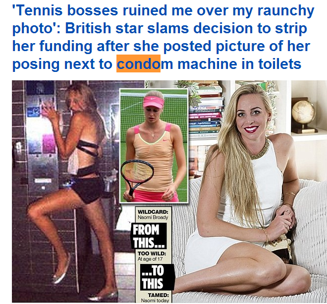 "Fata rea" a tenisului britanic sustine ca a fost dintotdeauna cuminte. Schimbarea lui Naomi Broady